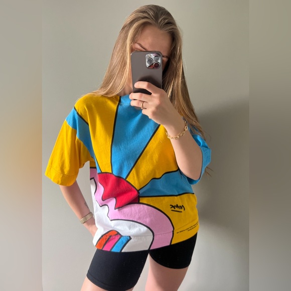 Peter Max Other - RARE Vintage T-shirt PETER MAX 1988 Detail from "SUNRISE, SUNSET” 1983 .unisex